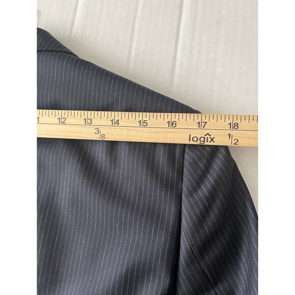 J. Hilburn Vitale Barberis Canonico Wool Mens Blazer Navy Stripe 38R - Picture 12 of 15